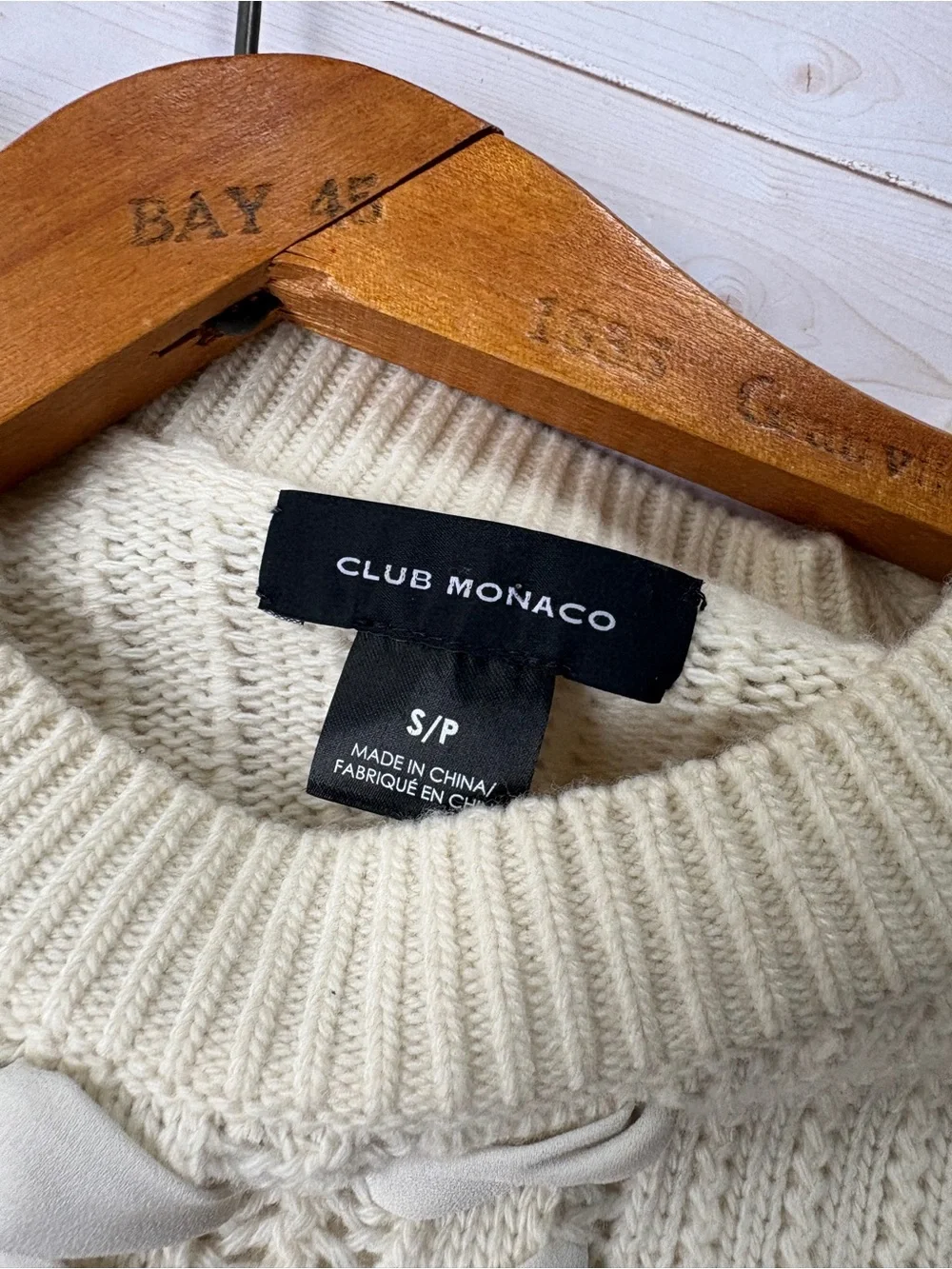 Club Monaco ribbon trim sweater - Picture 3 of 4